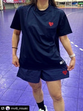 画像をギャラリービューアに読み込む, ハートロゴドライコットンライクTシャツ♥️(ネイビー)