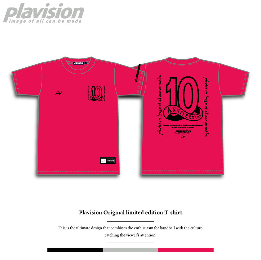 PLAVISION 10周年記念Tシャツ(蛍光ピンク)