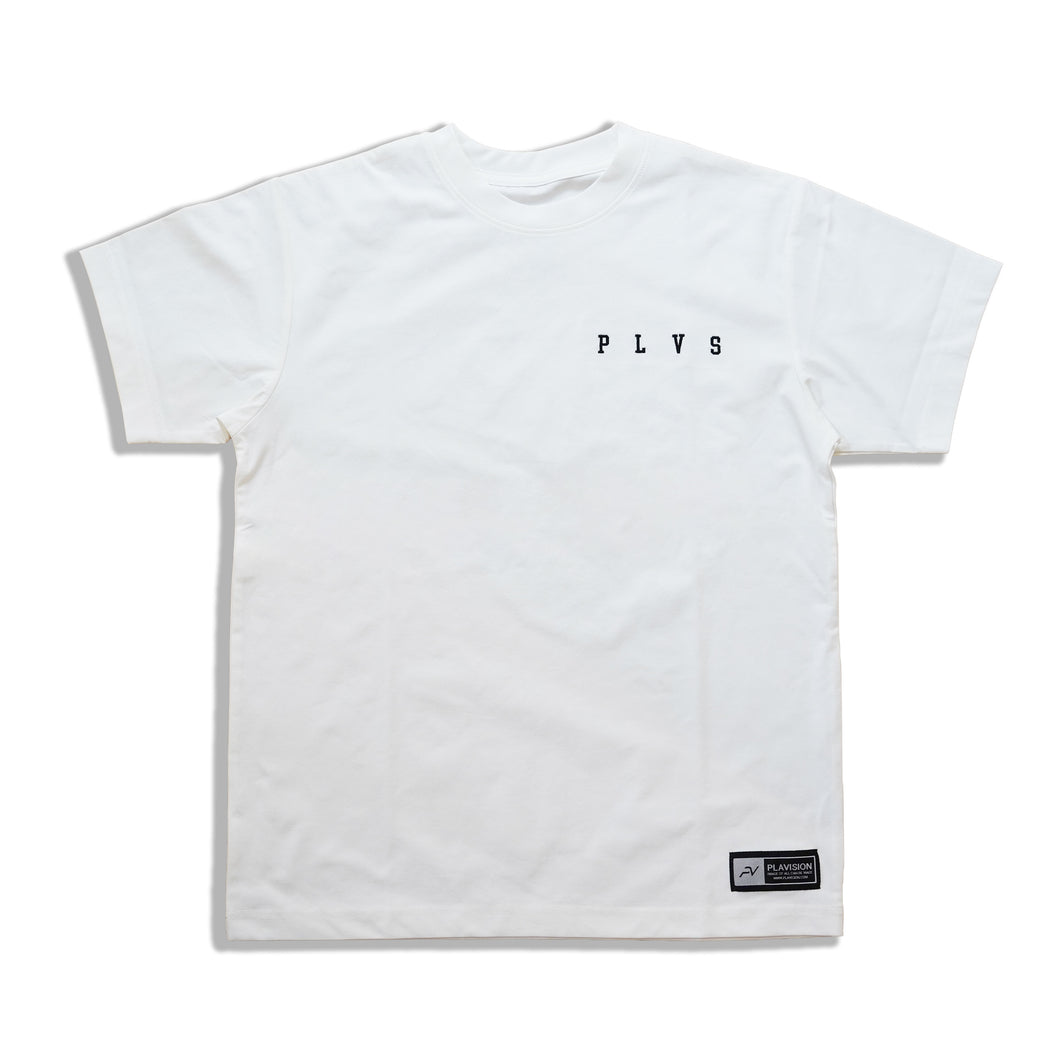 PLVSドライコットンライクTシャツ(ホワイト)