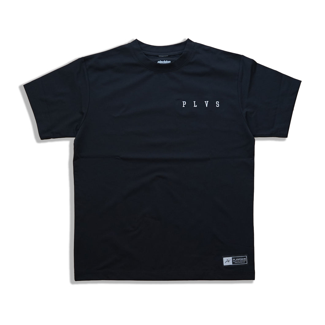 PLVSドライコットンライクTシャツ(ブラック)