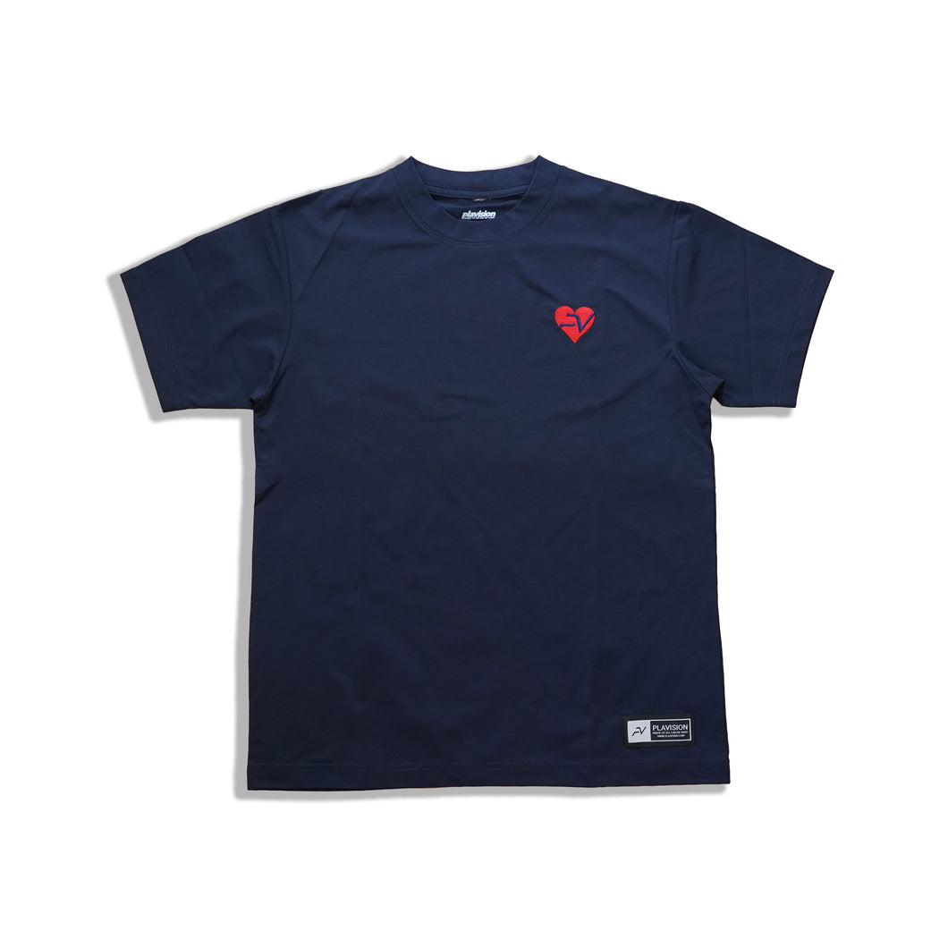 ハートロゴドライコットンライクTシャツ♥️(ネイビー)