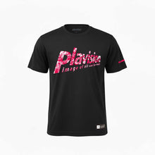 画像をギャラリービューアに読み込む, ズーム総柄ロゴTシャツ(ブラック×ピンク)
