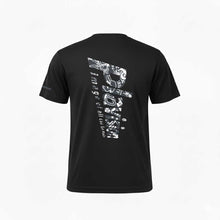 画像をギャラリービューアに読み込む, ズーム総柄ロゴTシャツ(ブラック×ブラック)
