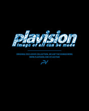 画像をギャラリービューアに読み込む, 総柄PLAVISIONロゴロンT（ブラック×ブルー）予約販売 ※10月末より順次発送
