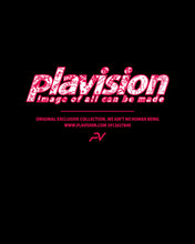 画像をギャラリービューアに読み込む, 総柄PLAVISIONロゴロンT（ブラック×ピンク）予約販売 ※10月末より順次発送
